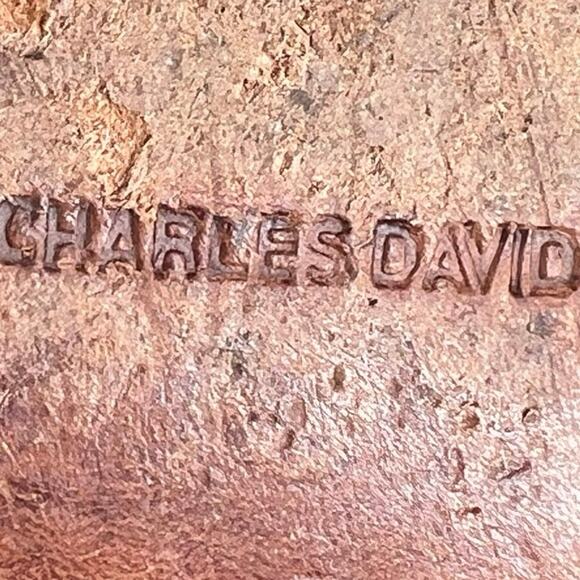 Vintage Charles David Black Leather Lace Up Riding Boots Size US 10 - Picture 11 of 13